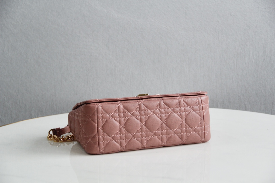 Medium Dior Caro Bag Blush Cannage Supple Calfskin